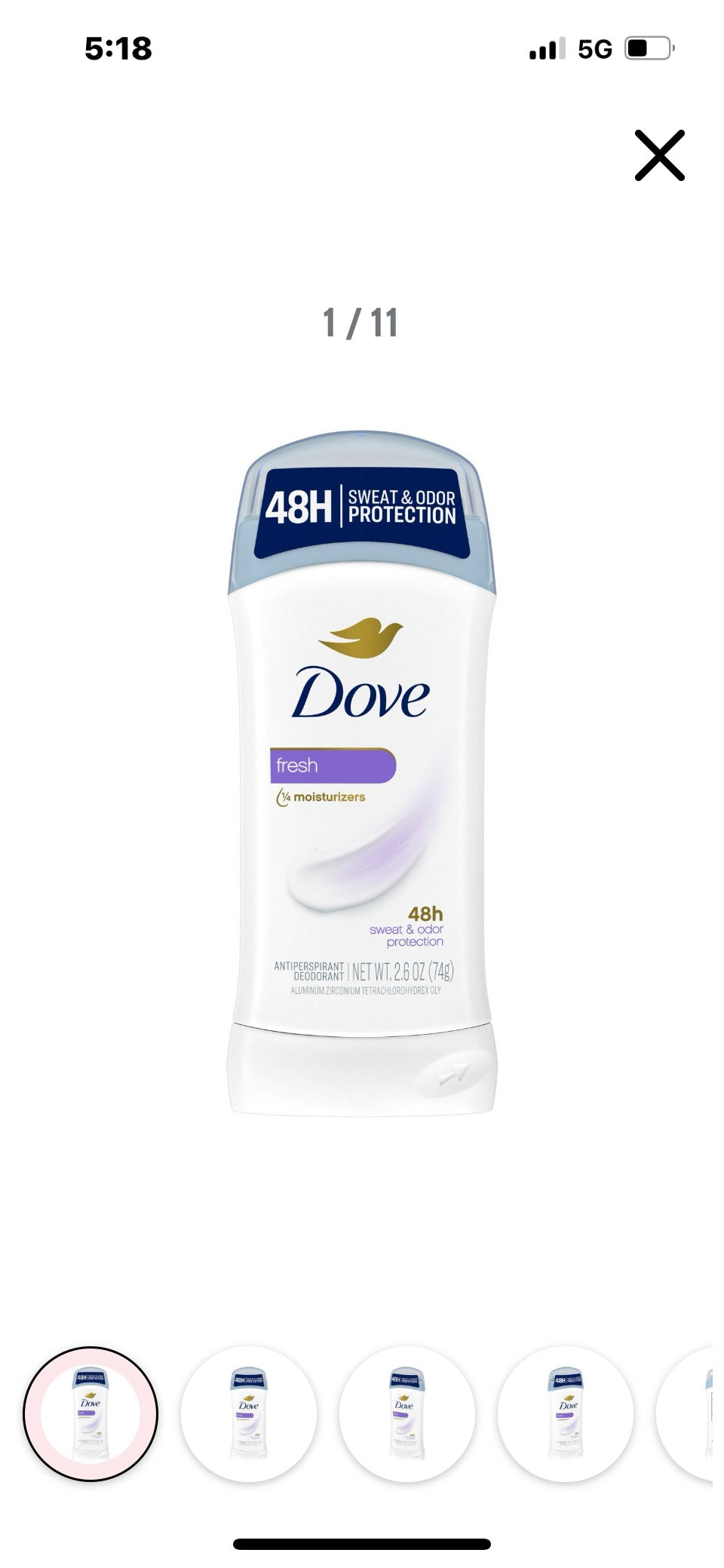 Dove Deodorant