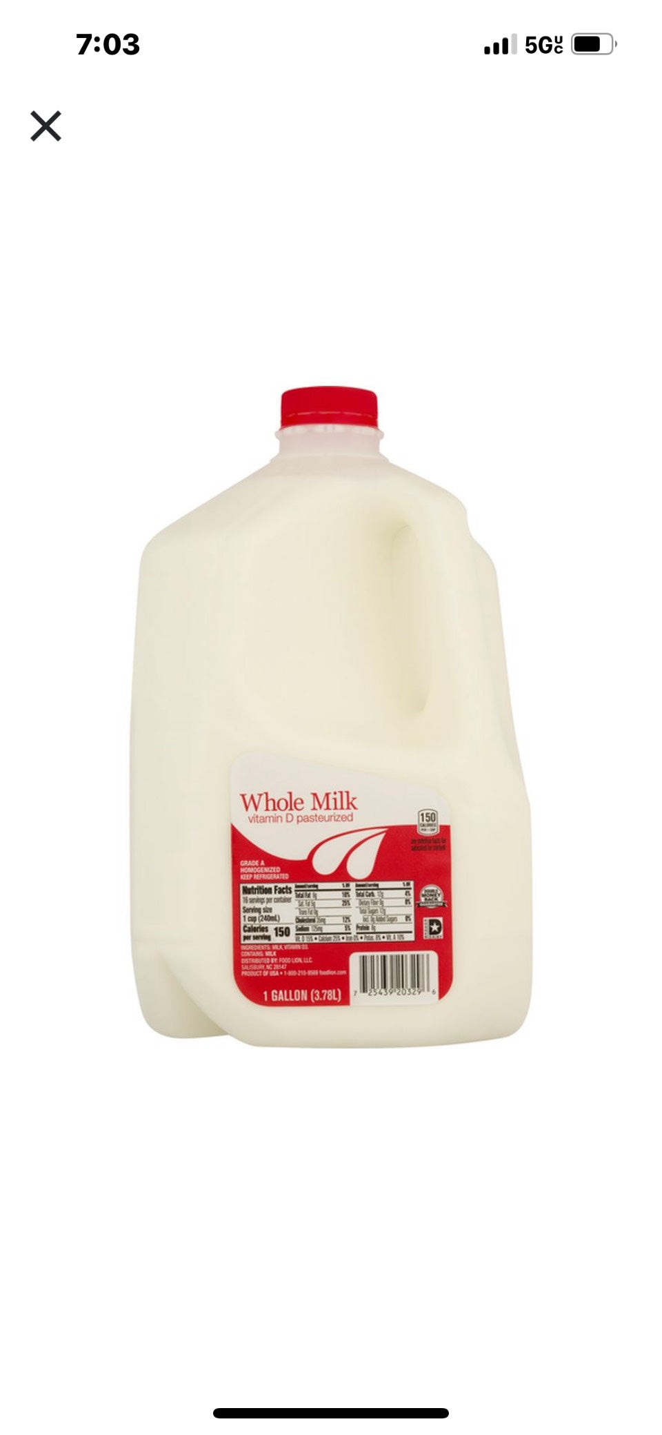 Whole Milk Gallon