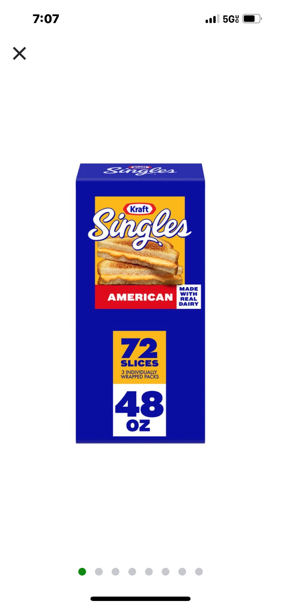 Kraft Yellow Cheese 72 slices