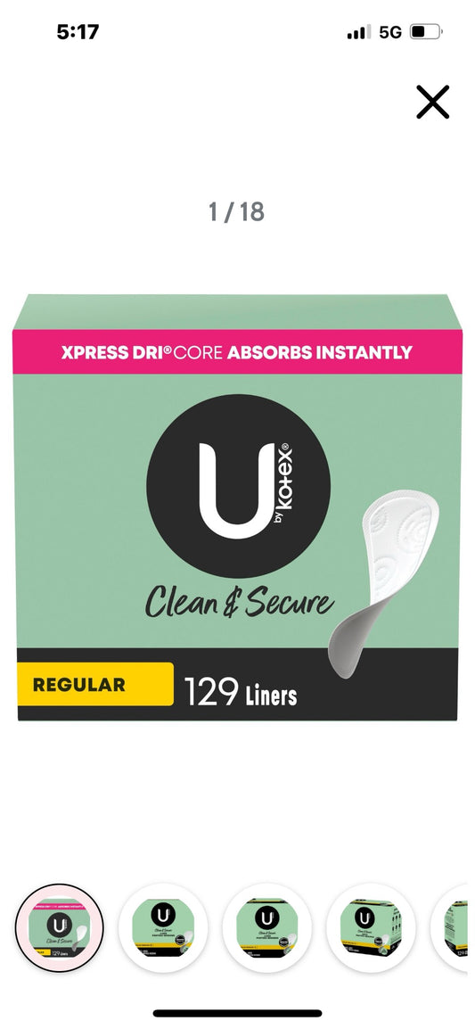 U Kotex Pantyliners 129 ct
