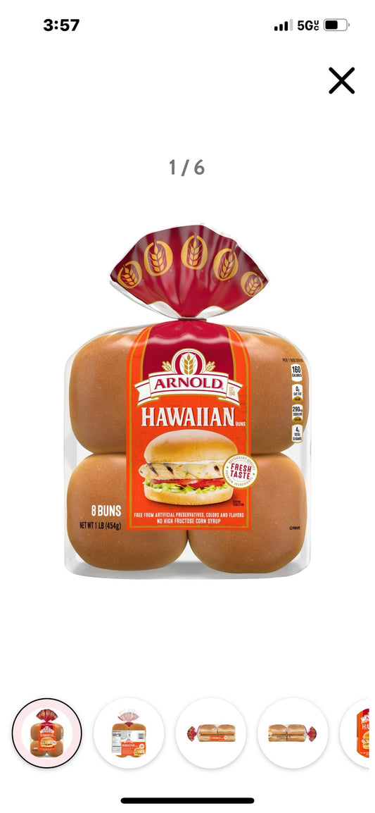 Arnold Hawaiian Hamburger Rolls