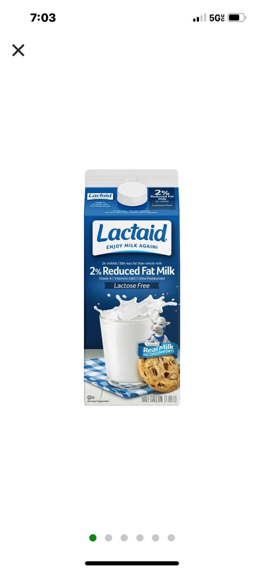 Lactaid Milk Half Gallon